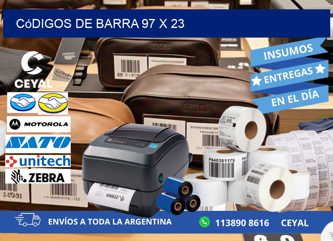 códigos de barra 97 x 23