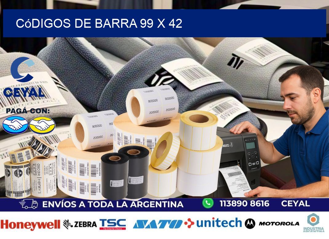 códigos de barra 99 x 42