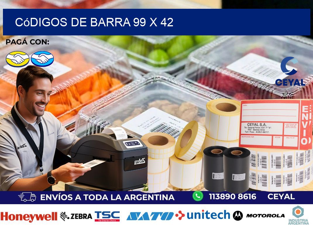 códigos de barra 99 x 42