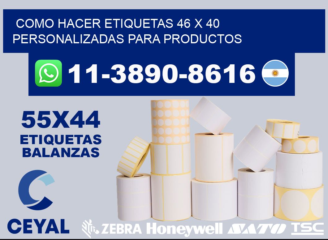 como hacer etiquetas 46 x 40 personalizadas para productos