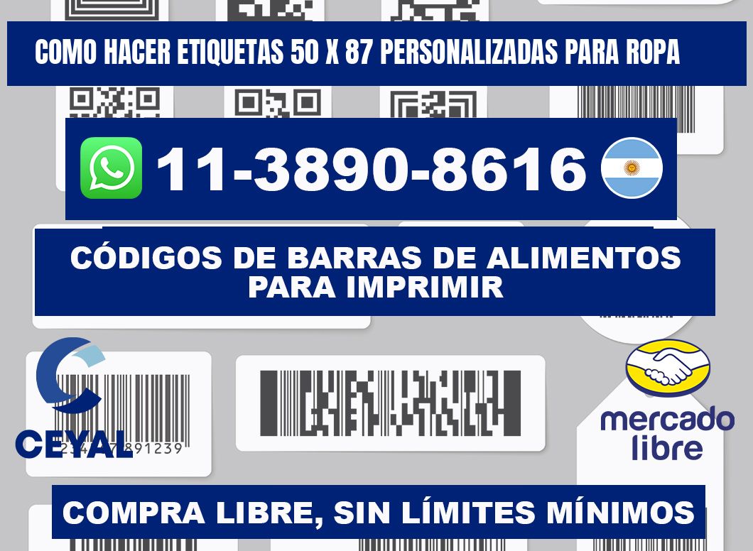 como hacer etiquetas 50 x 87 personalizadas para ropa