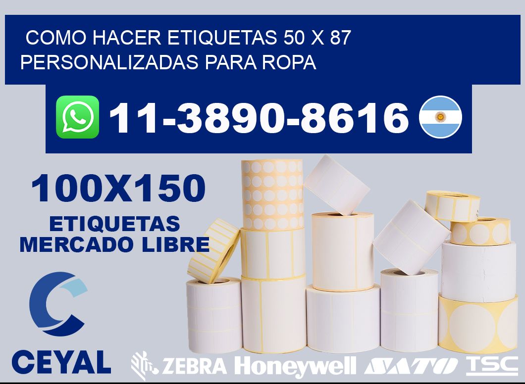 como hacer etiquetas 50 x 87 personalizadas para ropa