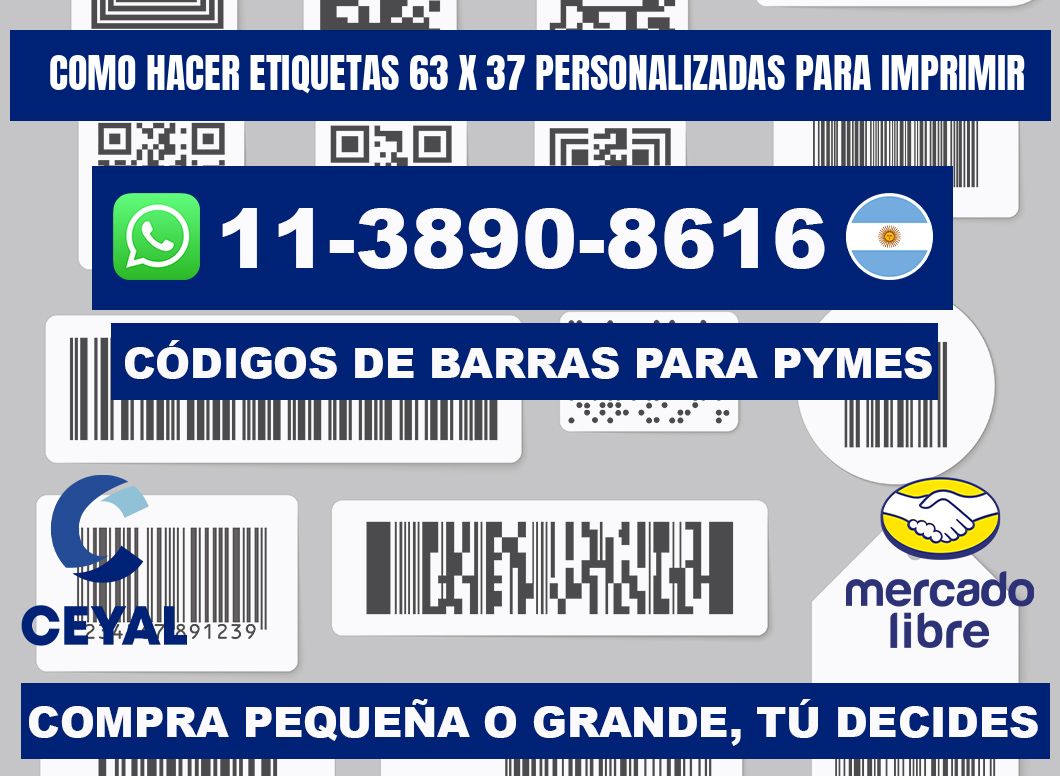 como hacer etiquetas 63 x 37 personalizadas para imprimir
