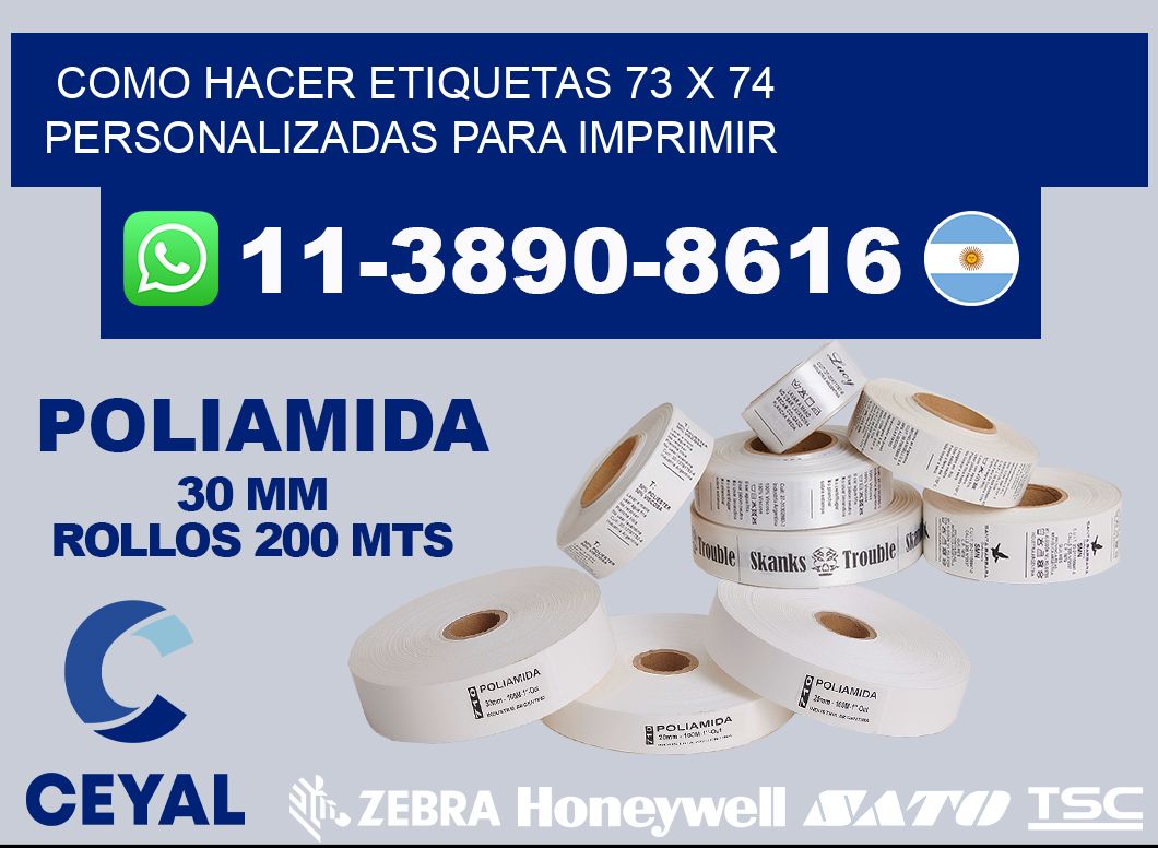 como hacer etiquetas 73 x 74 personalizadas para imprimir