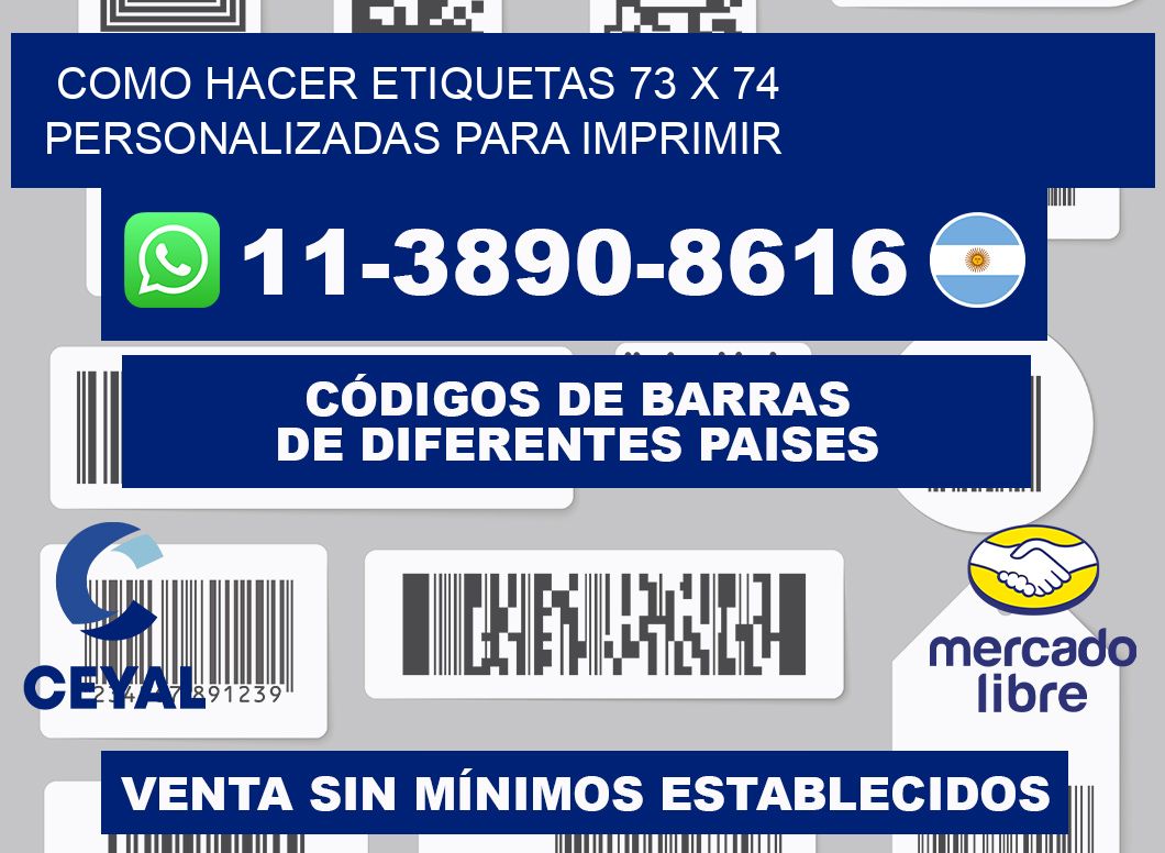 como hacer etiquetas 73 x 74 personalizadas para imprimir