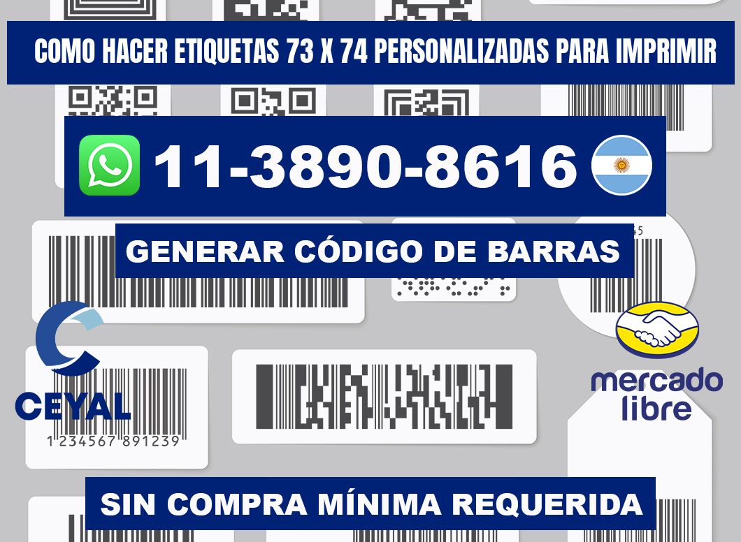 como hacer etiquetas 73 x 74 personalizadas para imprimir