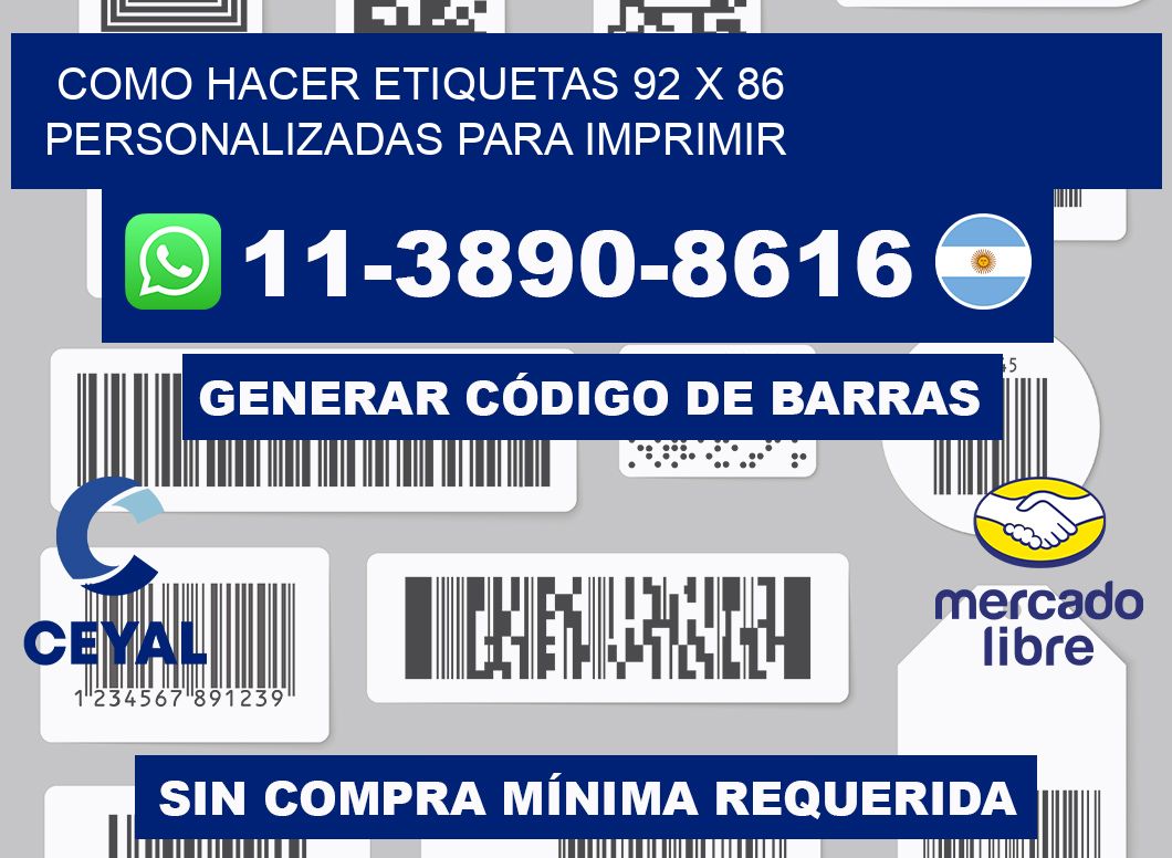 como hacer etiquetas 92 x 86 personalizadas para imprimir