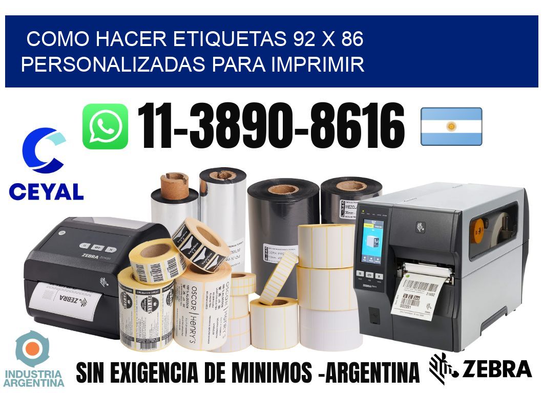 como hacer etiquetas 92 x 86 personalizadas para imprimir