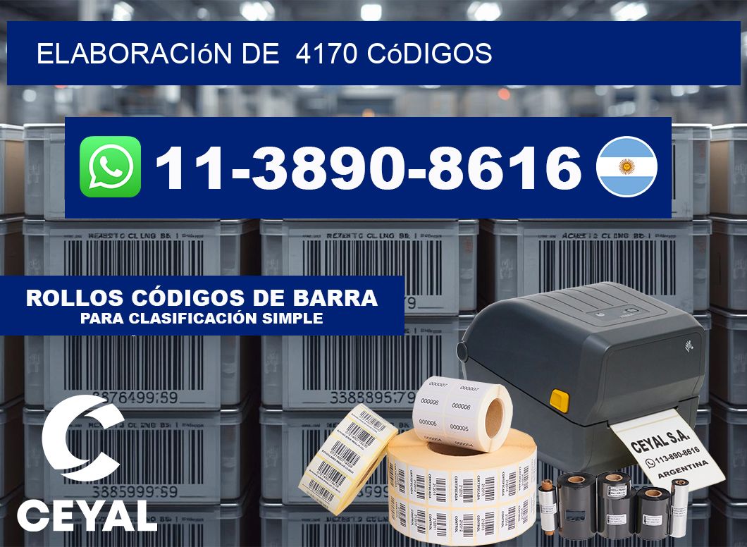 elaboración de 4170 códigos