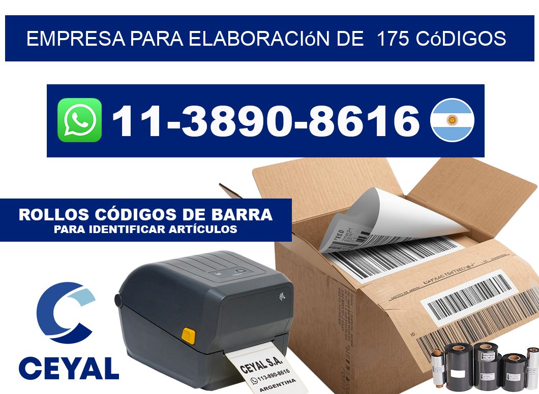 empresa para elaboración de  175 códigos