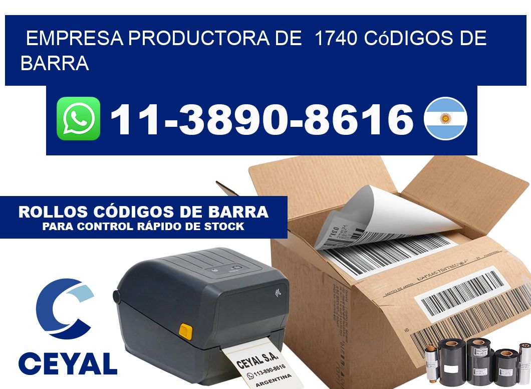 empresa productora de  1740 códigos de barra