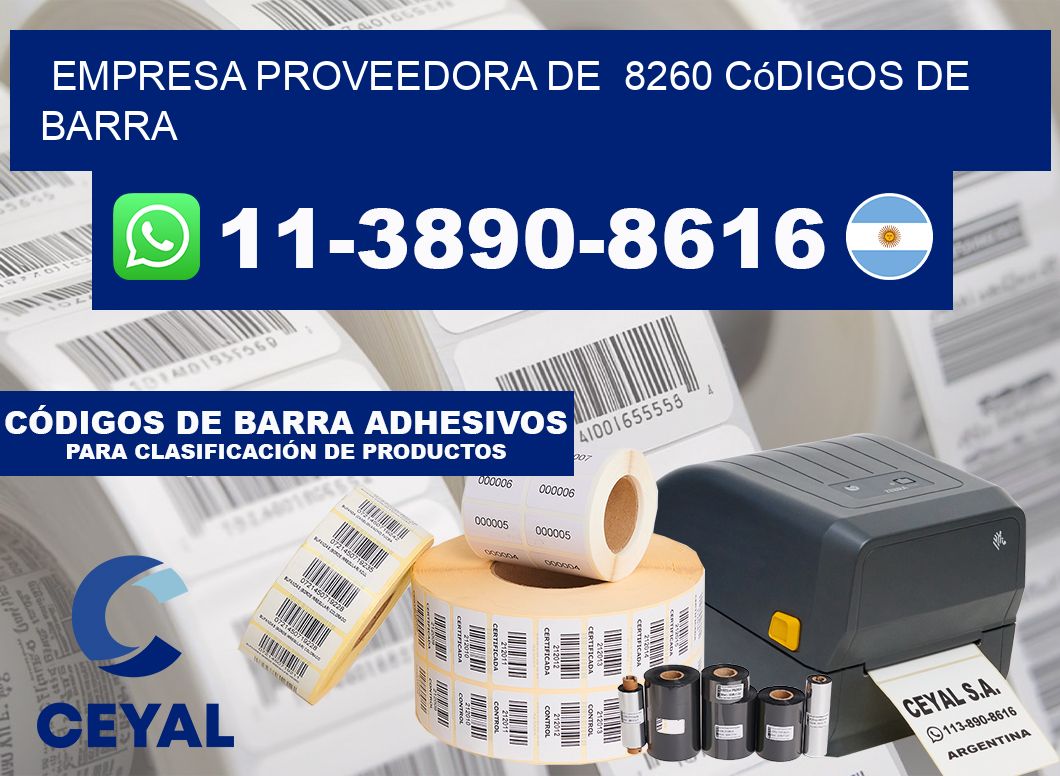 empresa proveedora de 8260 códigos de barra