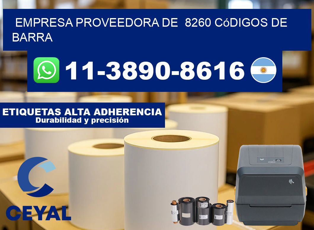 empresa proveedora de 8260 códigos de barra