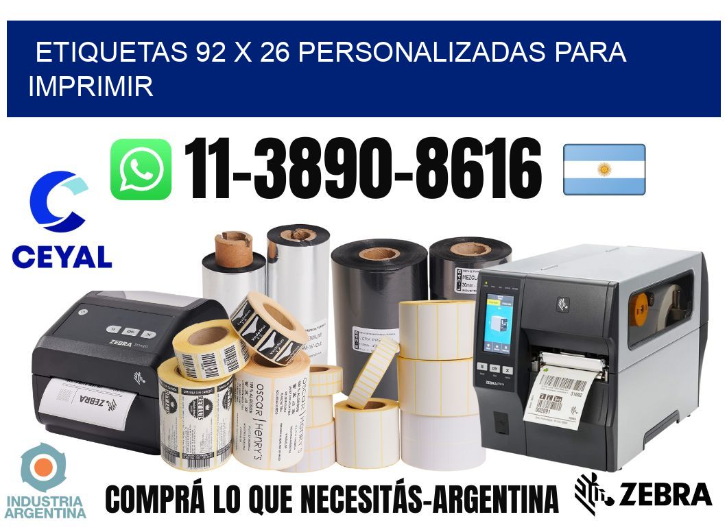 etiquetas 92 x 26 personalizadas para imprimir