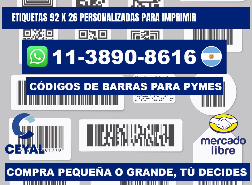 etiquetas 92 x 26 personalizadas para imprimir