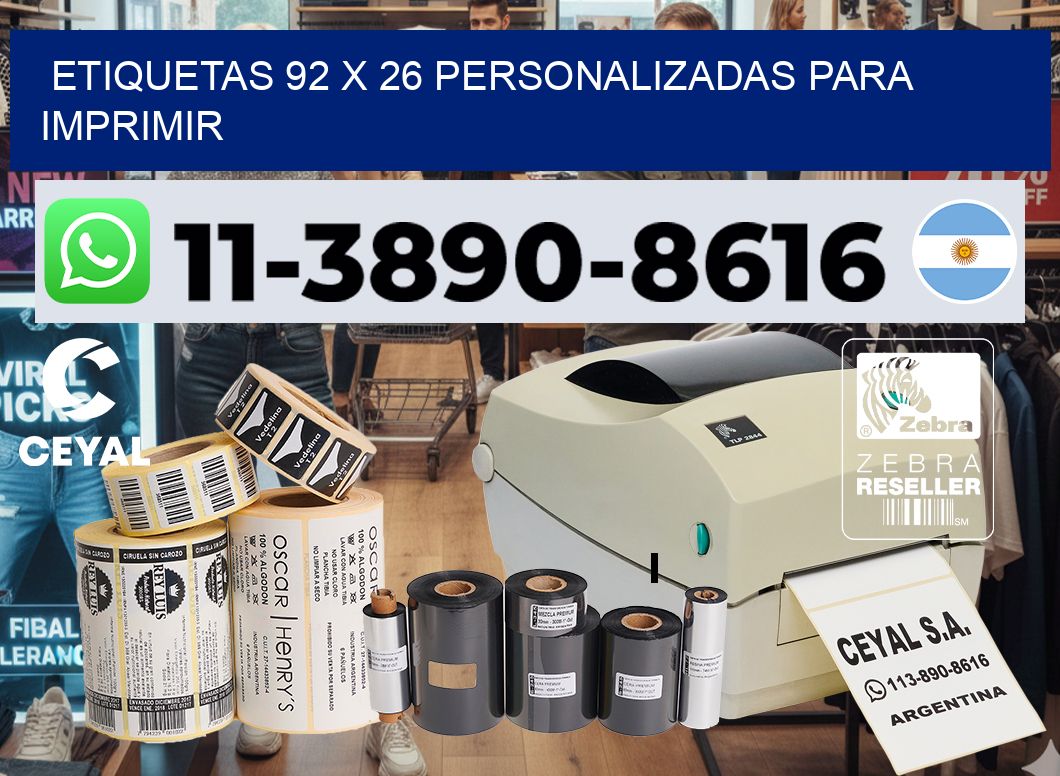 etiquetas 92 x 26 personalizadas para imprimir