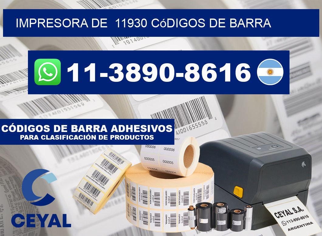 impresora de  11930 códigos de barra