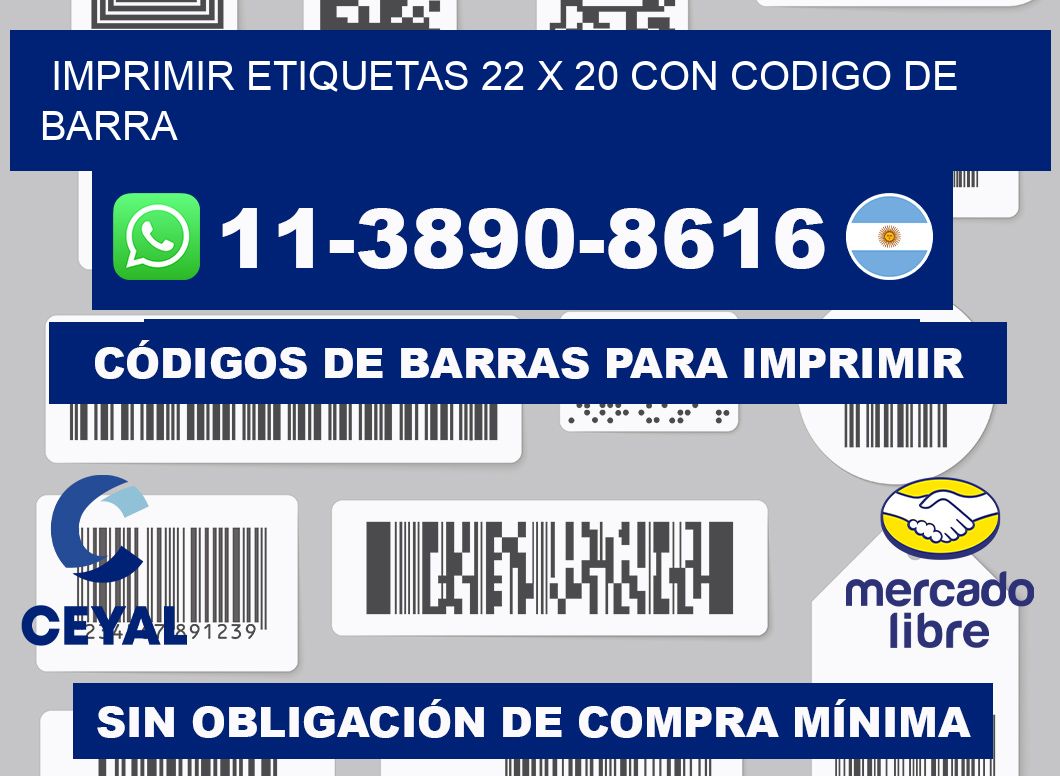 imprimir etiquetas 22 x 20 con codigo de barra