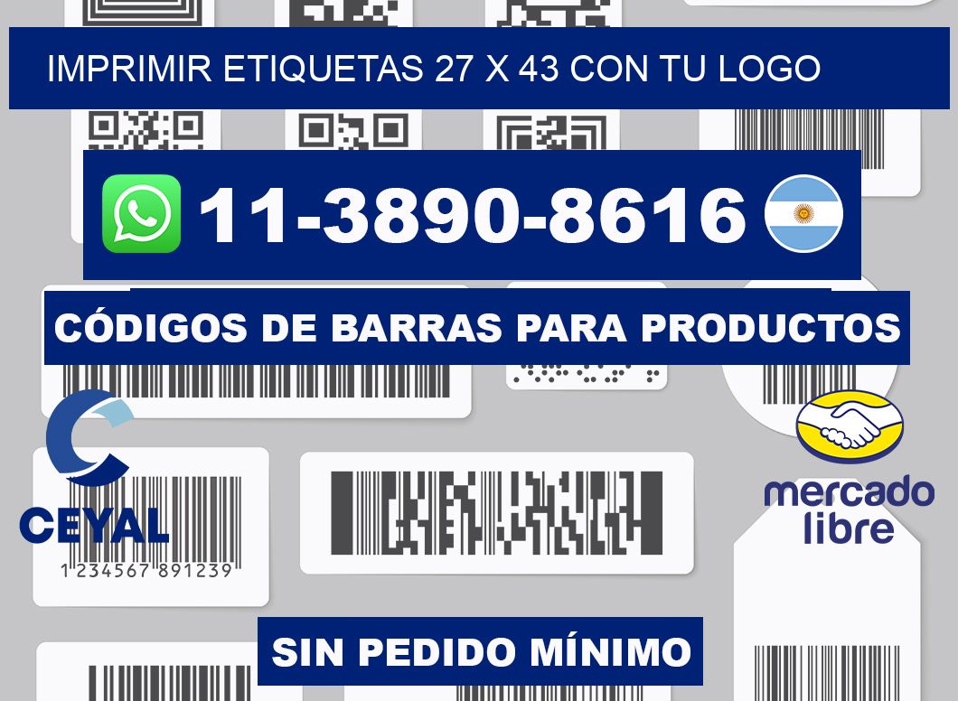 imprimir etiquetas 27 x 43 con tu logo