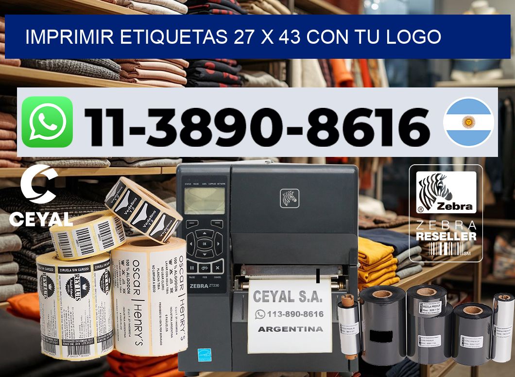 imprimir etiquetas 27 x 43 con tu logo
