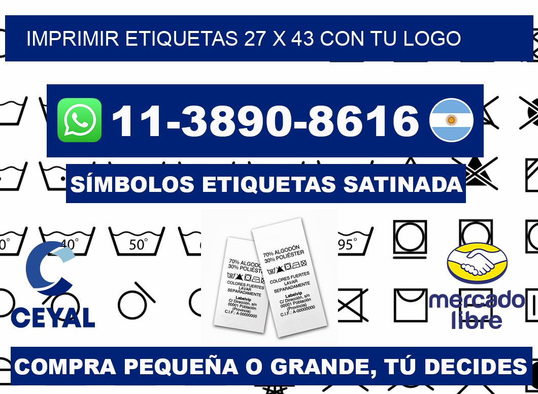 imprimir etiquetas 27 x 43 con tu logo