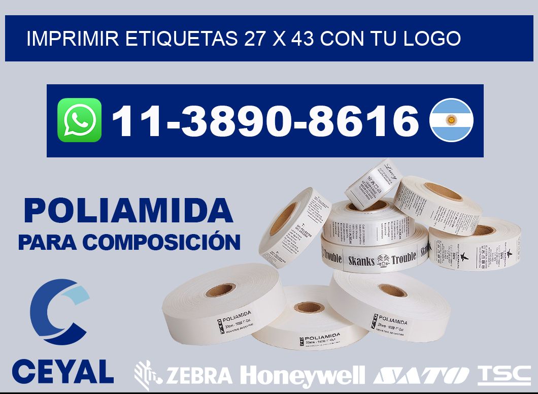 imprimir etiquetas 27 x 43 con tu logo
