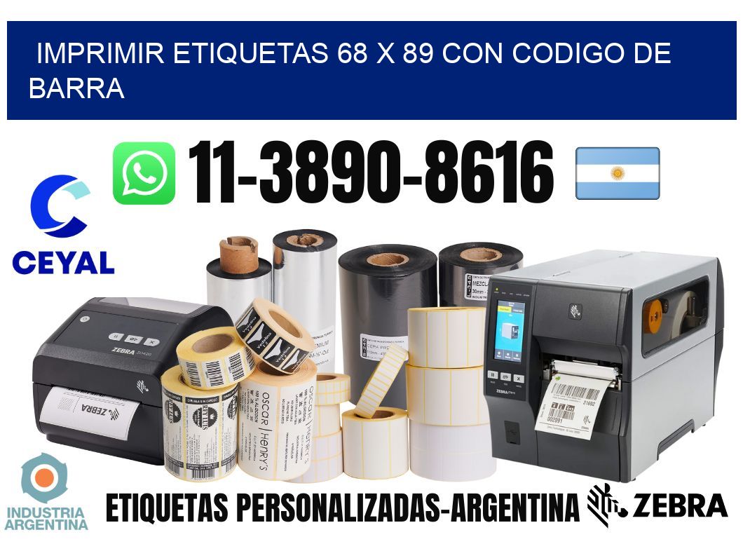 imprimir etiquetas 68 x 89 con codigo de barra