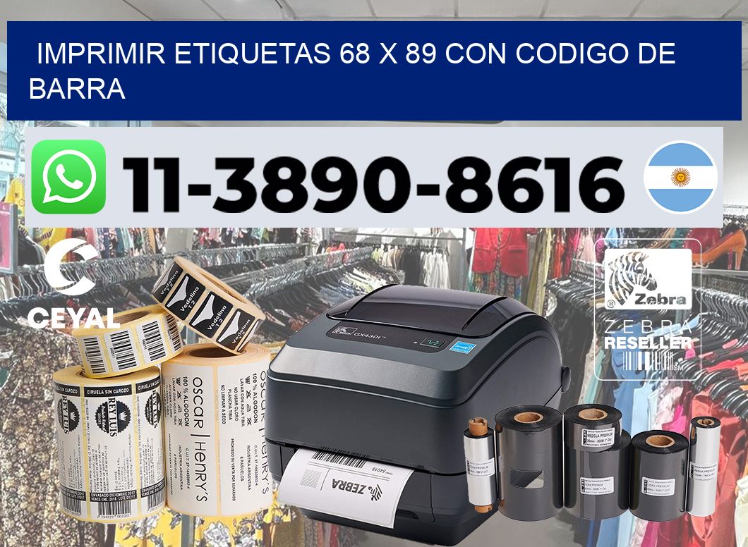 imprimir etiquetas 68 x 89 con codigo de barra