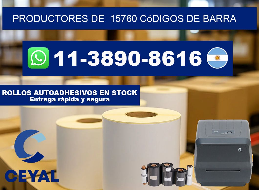 productores de  15760 códigos de barra
