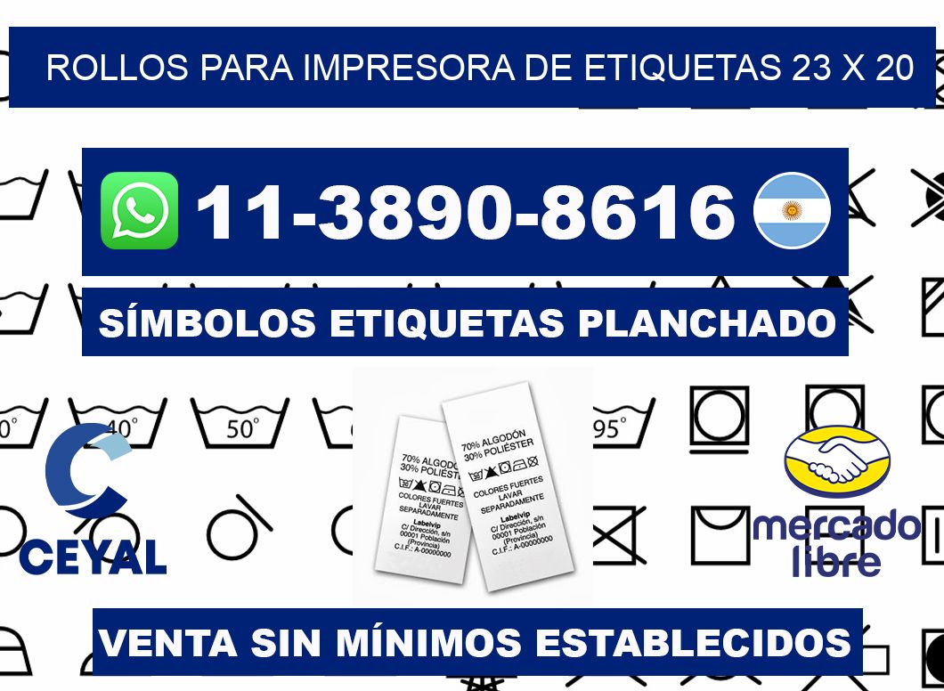 rollos para impresora de etiquetas 23 x 20