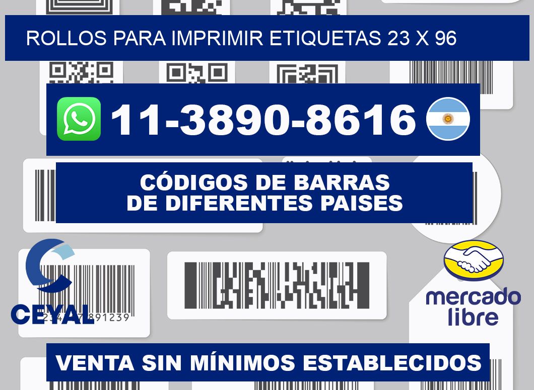 rollos para imprimir etiquetas 23 x 96