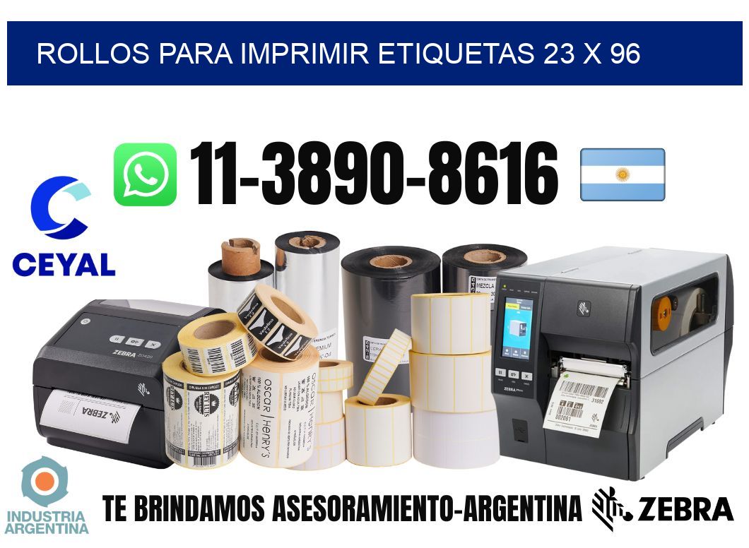 rollos para imprimir etiquetas 23 x 96