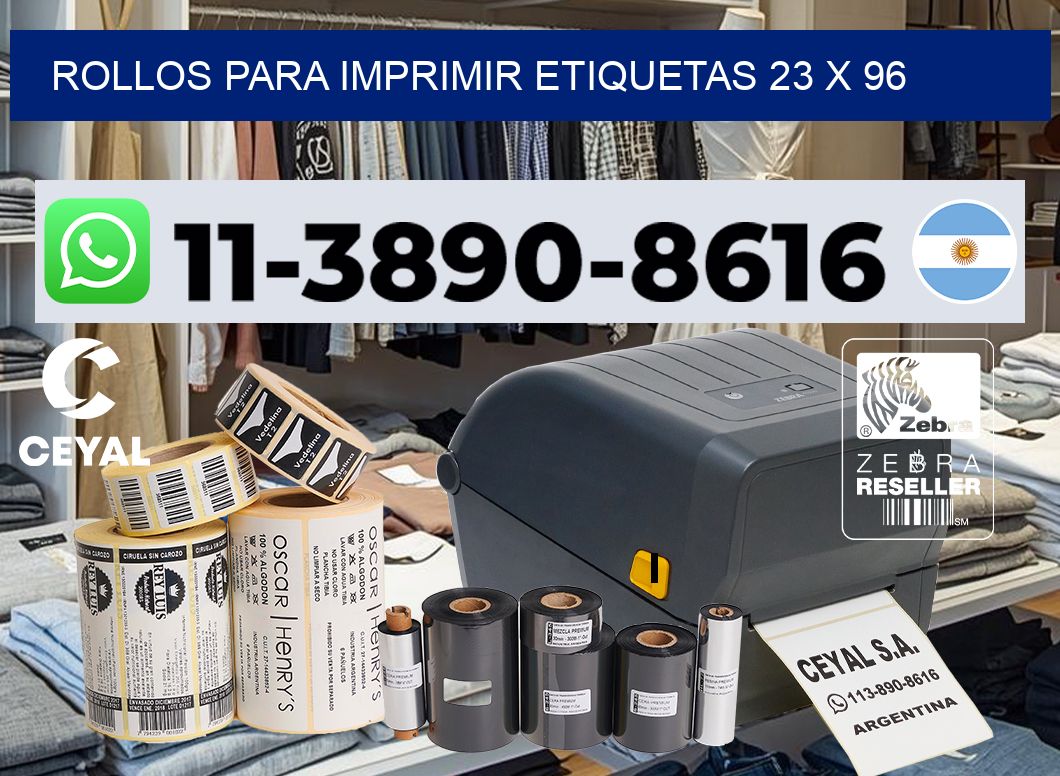 rollos para imprimir etiquetas 23 x 96