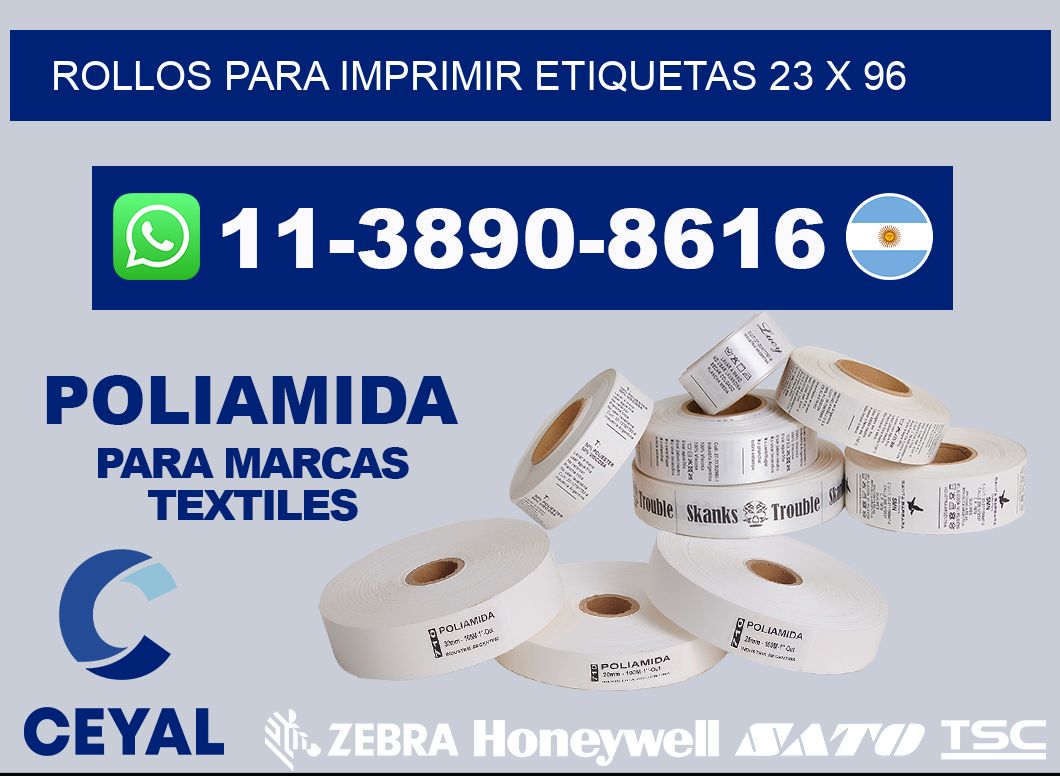 rollos para imprimir etiquetas 23 x 96