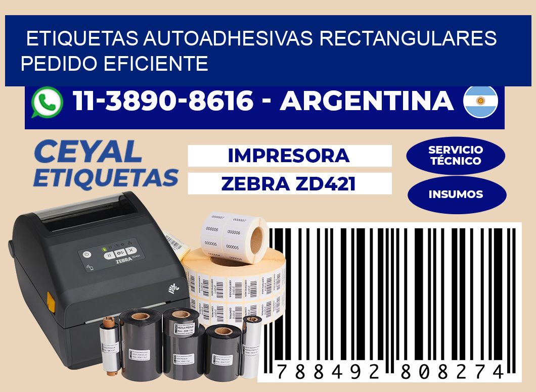 ETIQUETAS AUTOADHESIVAS RECTANGULARES Pedido eficiente