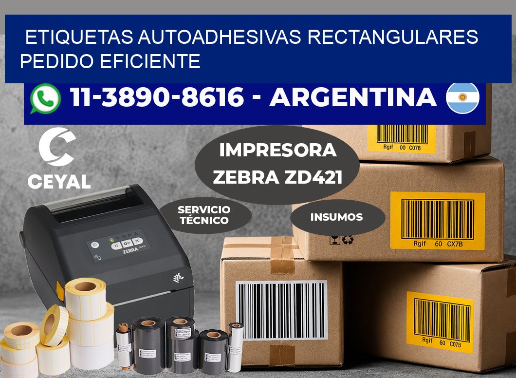 ETIQUETAS AUTOADHESIVAS RECTANGULARES Pedido eficiente