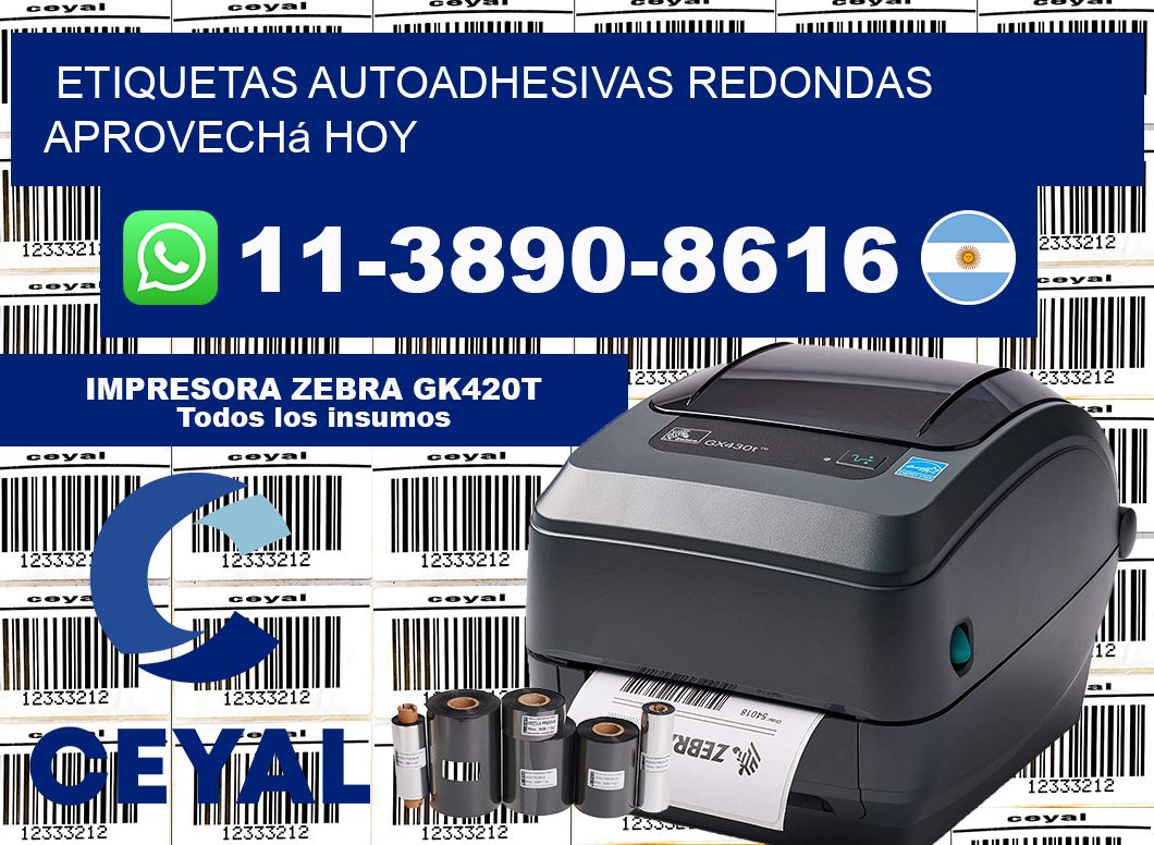 ETIQUETAS AUTOADHESIVAS REDONDAS Aprovechá hoy