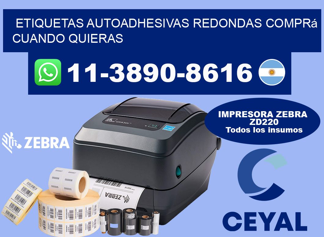 ETIQUETAS AUTOADHESIVAS REDONDAS Comprá cuando quieras