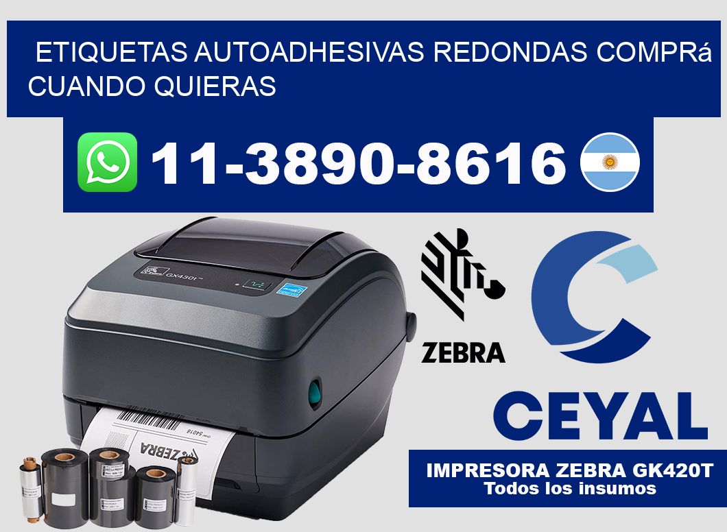 ETIQUETAS AUTOADHESIVAS REDONDAS Comprá cuando quieras