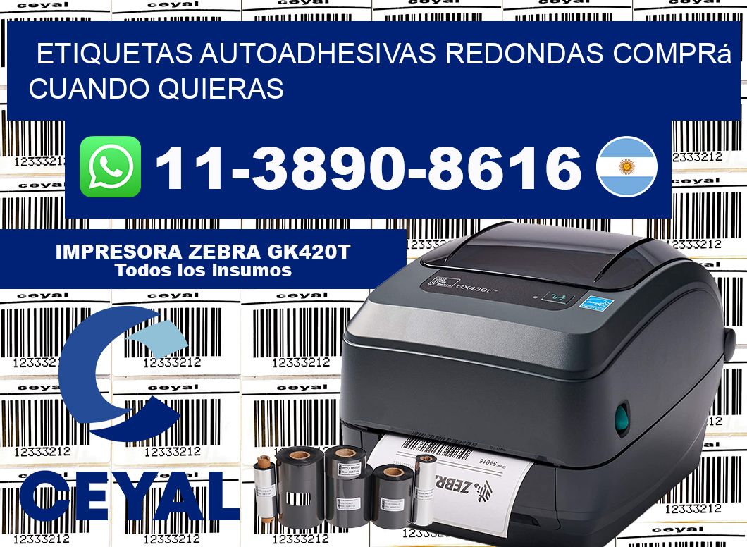 ETIQUETAS AUTOADHESIVAS REDONDAS Comprá cuando quieras