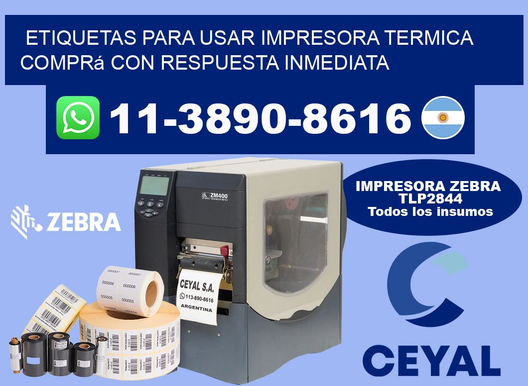 ETIQUETAS PARA USAR IMPRESORA TERMICA Comprá con respuesta inmediata
