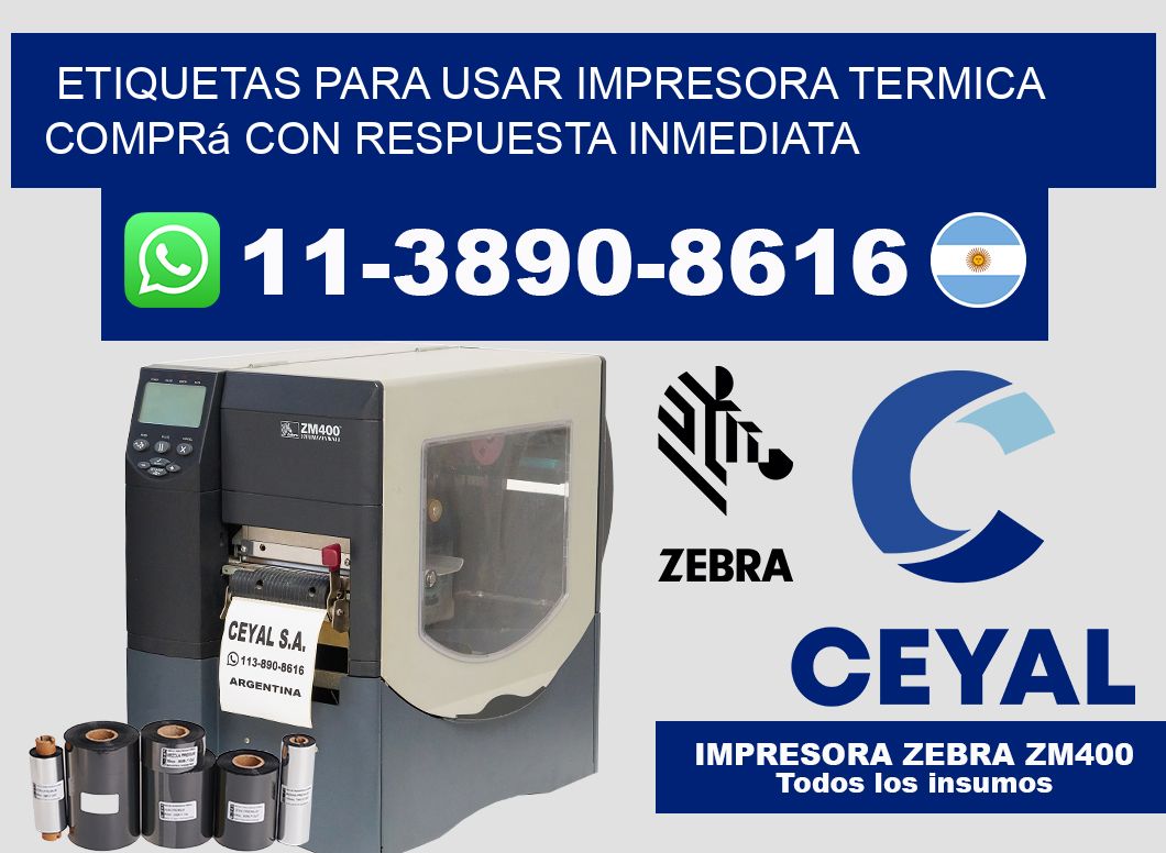 ETIQUETAS PARA USAR IMPRESORA TERMICA Comprá con respuesta inmediata