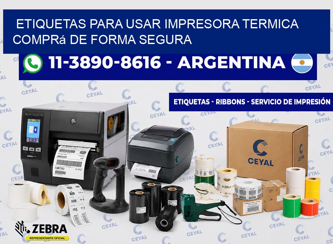 ETIQUETAS PARA USAR IMPRESORA TERMICA Comprá de forma segura