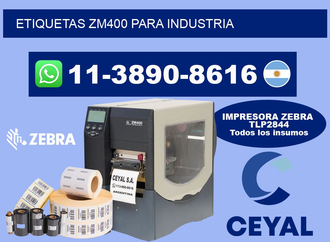 ETIQUETAS ZM400 para industria