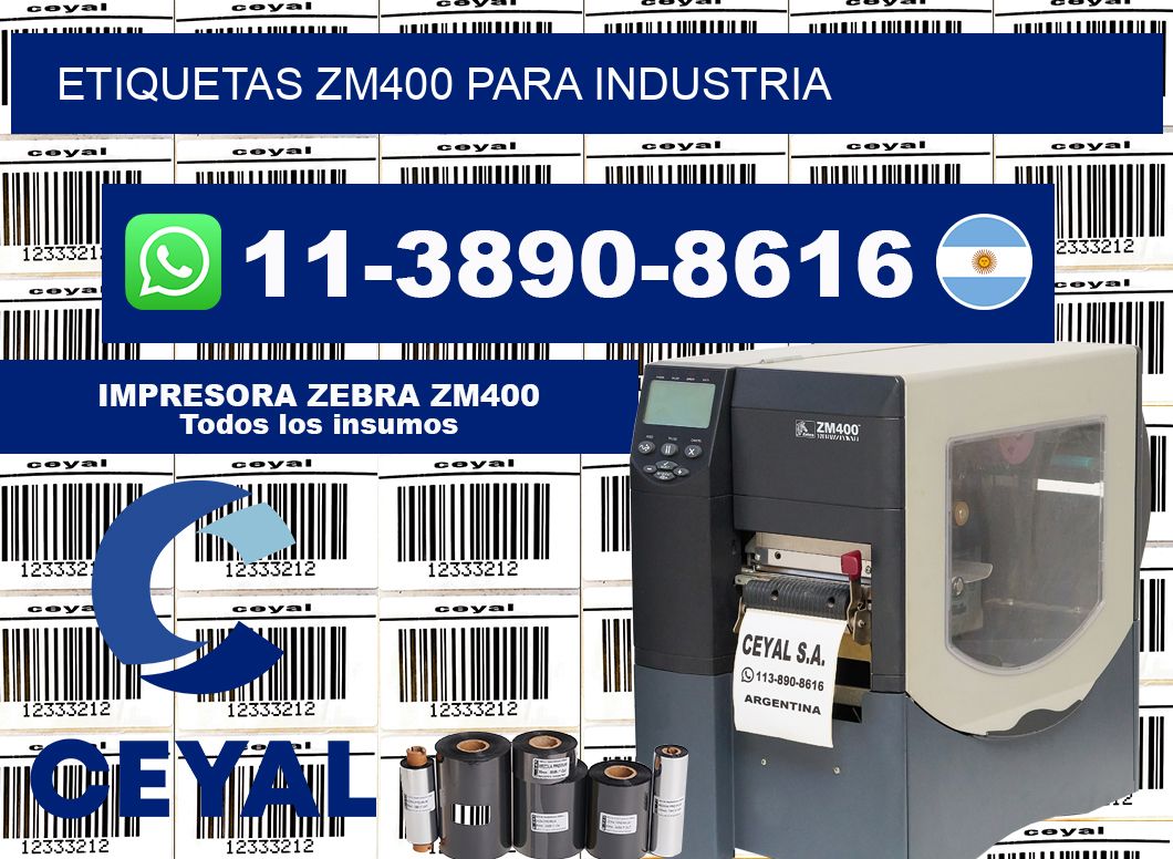ETIQUETAS ZM400 para industria