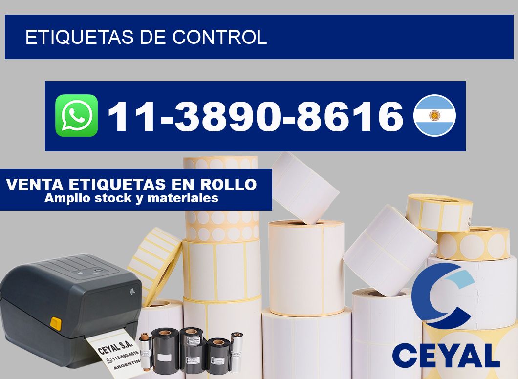 ETIQUETAS de control
