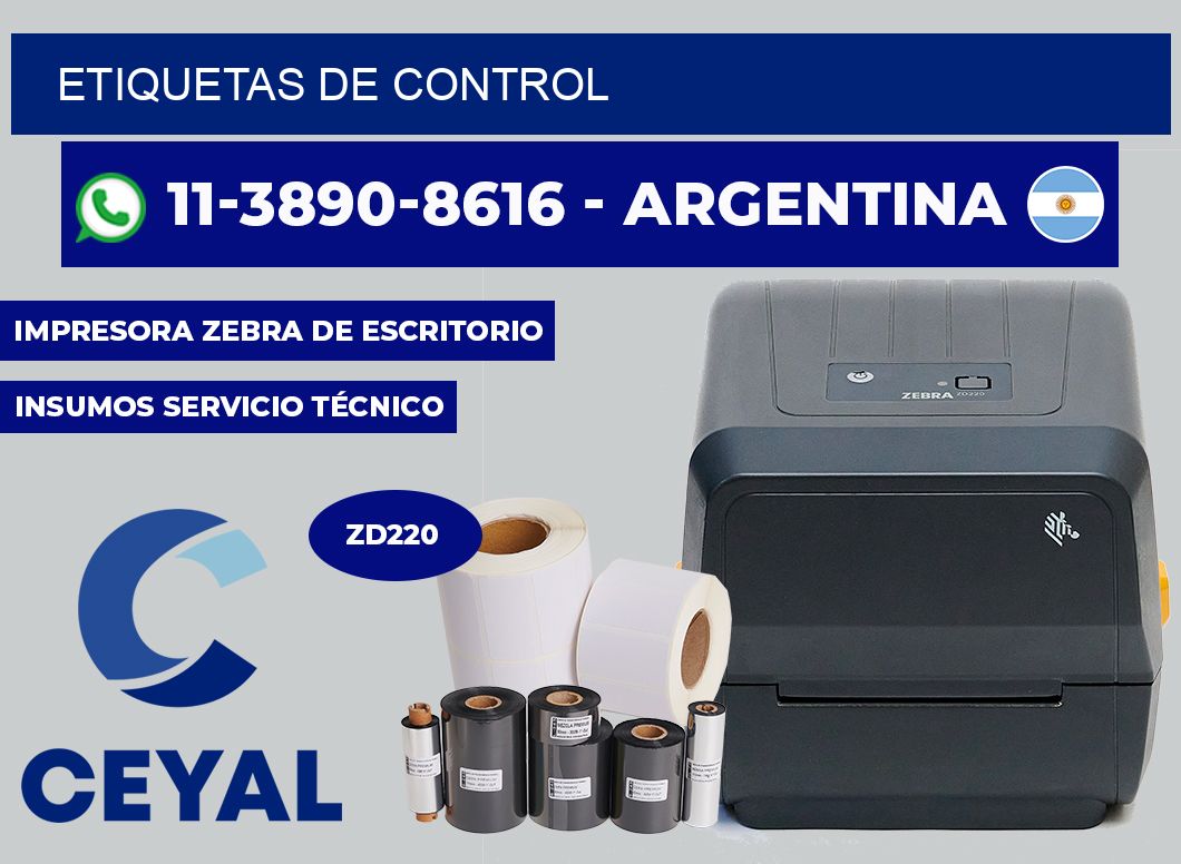 ETIQUETAS de control