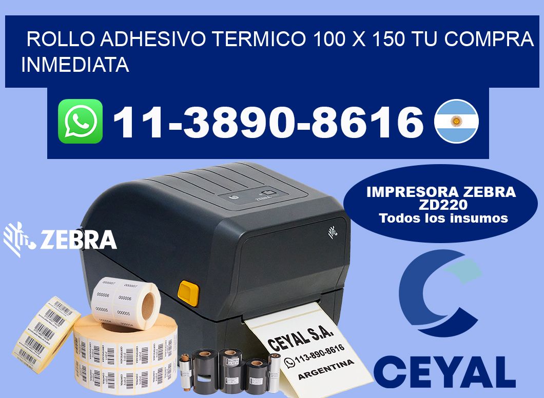 ROLLO ADHESIVO TERMICO 100 X 150 Tu compra inmediata