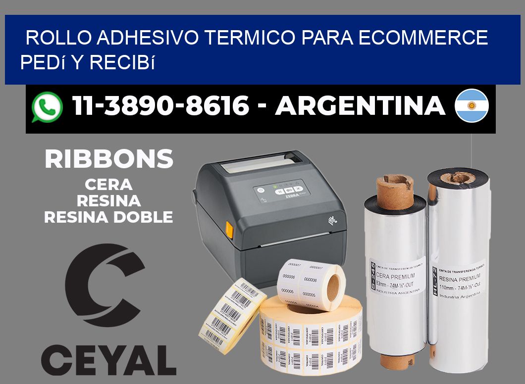 ROLLO ADHESIVO TERMICO PARA ECOMMERCE Pedí y recibí