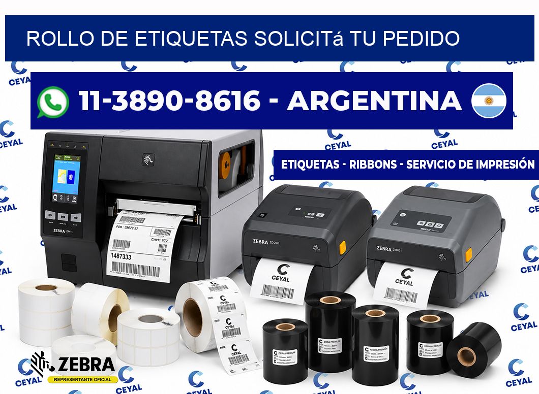 ROLLO DE ETIQUETAS Solicitá tu pedido